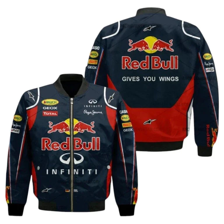 Sebastian Vettel F1 Racing 2011 Red Bull Vintage Bomber Jacket