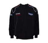 Blue jacket with Triumph branding on a white background