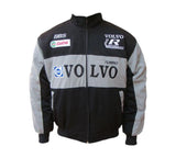 Black and gray jacket with Volvo and BBS logos on a white background