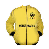 Black jacket with Volkswagen logos on a white background
