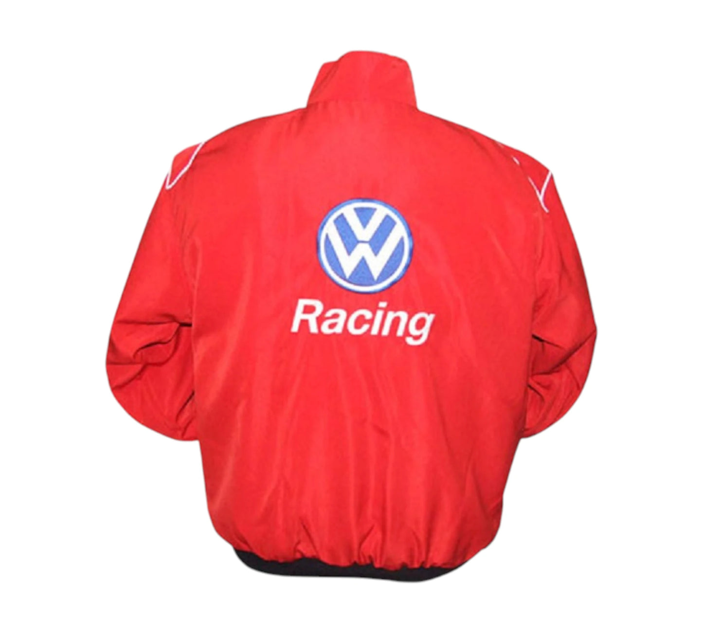 Blue jacket with Volkswagen Racing logo on a white background