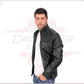Attila - Men's Biker Jacket in Genuine Black Leather CROSSOVER RACEWEARS