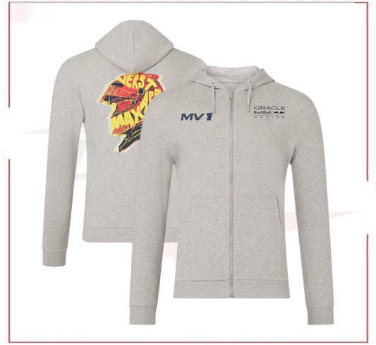 F1 Red Bull Racing Max Verstappen Helmet Full Zip Hoodies