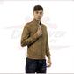 David - Men's Bomber Jacket in Genuine Honey Suede Leather CROSSOVER RACEWEARS