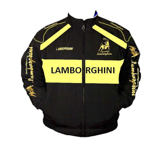 Lamborghini Racing Vintage Jacket Black and Yellow