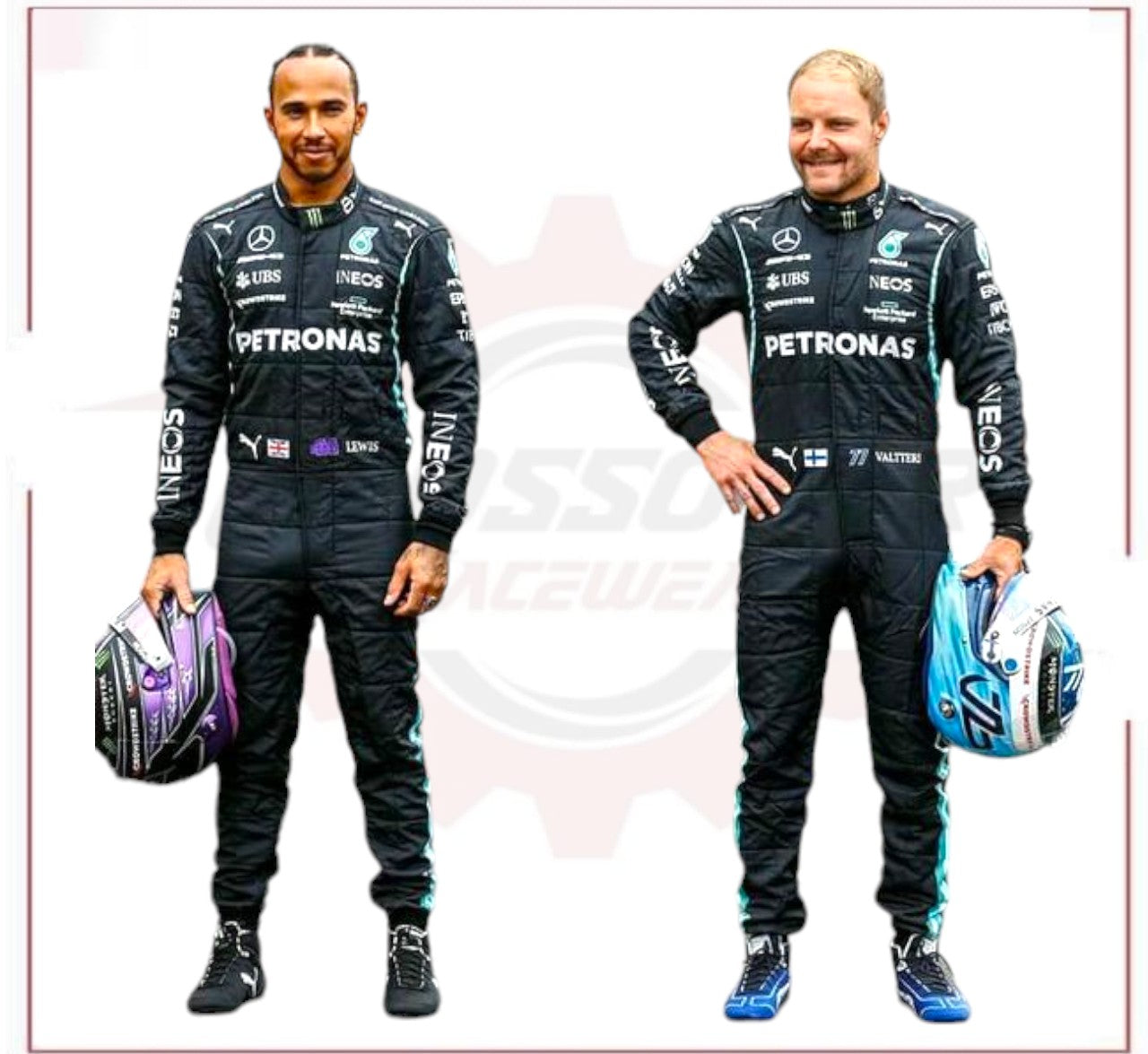 2021 Lewis Hamilton Mercedes F1 Replica Race Suit CROSSOVER RACEWEARS