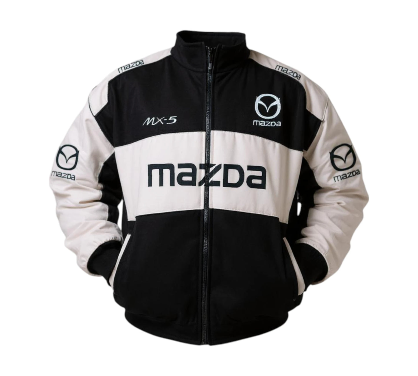 Mazda MX-5 Vintage Racing Jacket Black and White