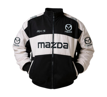 Mazda MX-5 Vintage Racing Jacket Black and White