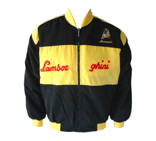 Lamborghini Vintage Racing Jacket Black and Yellow