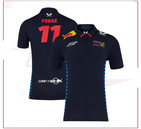 Red Bull F1 Racing 2024 Sergio Perez Team Polo Shirts