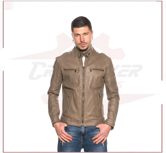 Avatar - Biker Men's Genuine Mudd colored Leather CROSSOVER RACEWEARS