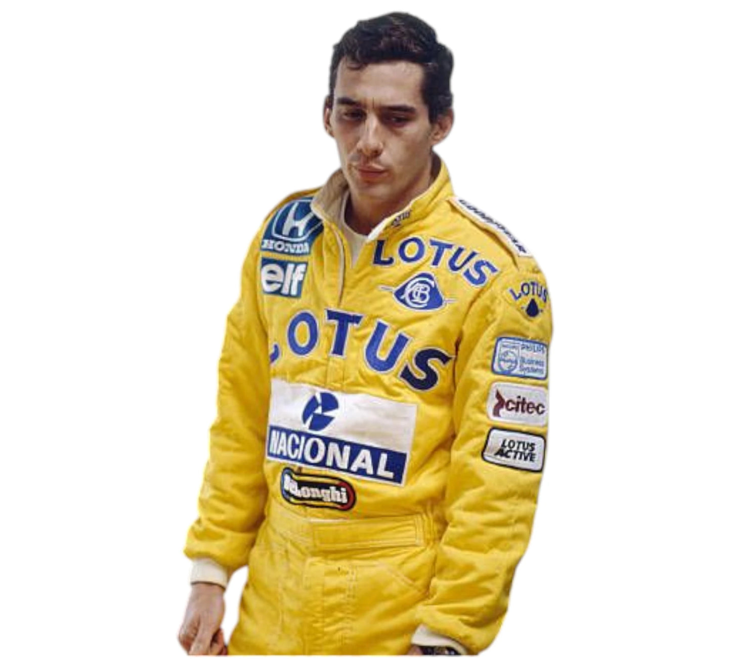 Ayrton Senna Signed Lotus F1 Replica Racing Suit