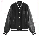 Givenchy Mix Material Varsity Jacket Black