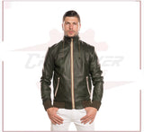 Bomber KiWey - Men’s Bomber Green genuine leather CROSSOVER RACEWEARS