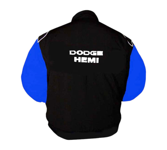 Dodge Hemi Mopar Racing Jacket Black and Royal Blue