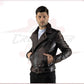 New Men's jacket in Genuine Dark Brown Leather CROSSOVER RACEWEARS