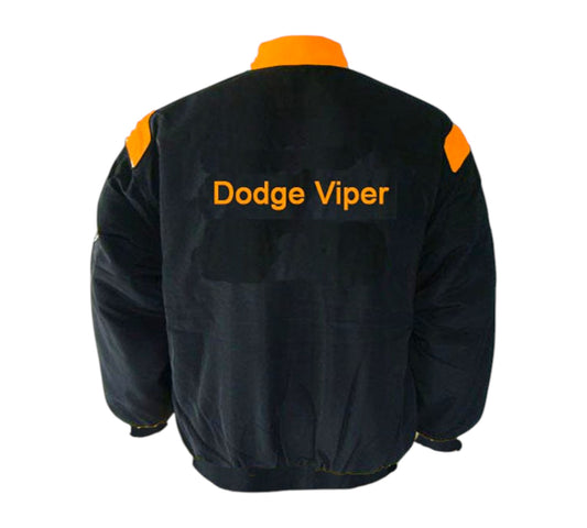 Dodge Viper Racing Jacket Black and Orange