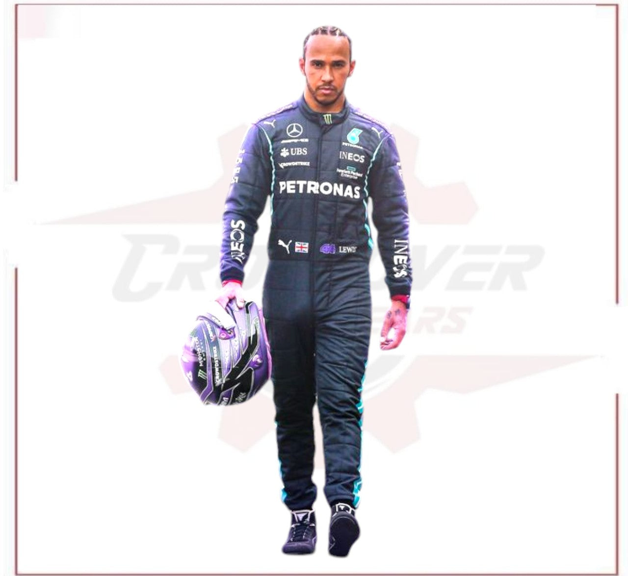 2021 Lewis Hamilton Mercedes F1 Replica Race Suit CROSSOVER RACEWEARS