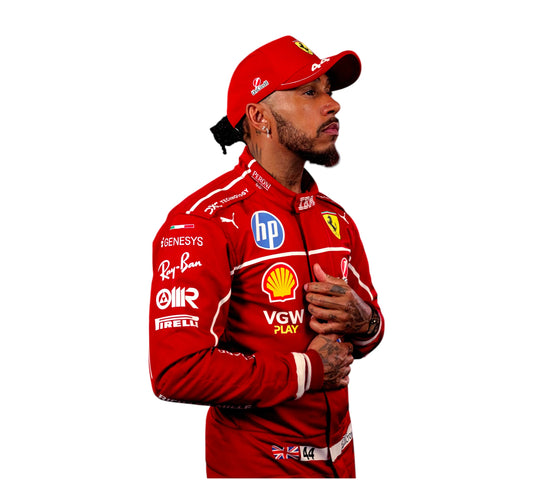 New 2025 Scuderia Ferrari HP Charles Leclerc & Lewis Hamilton F1 Team Replica Racing Suit