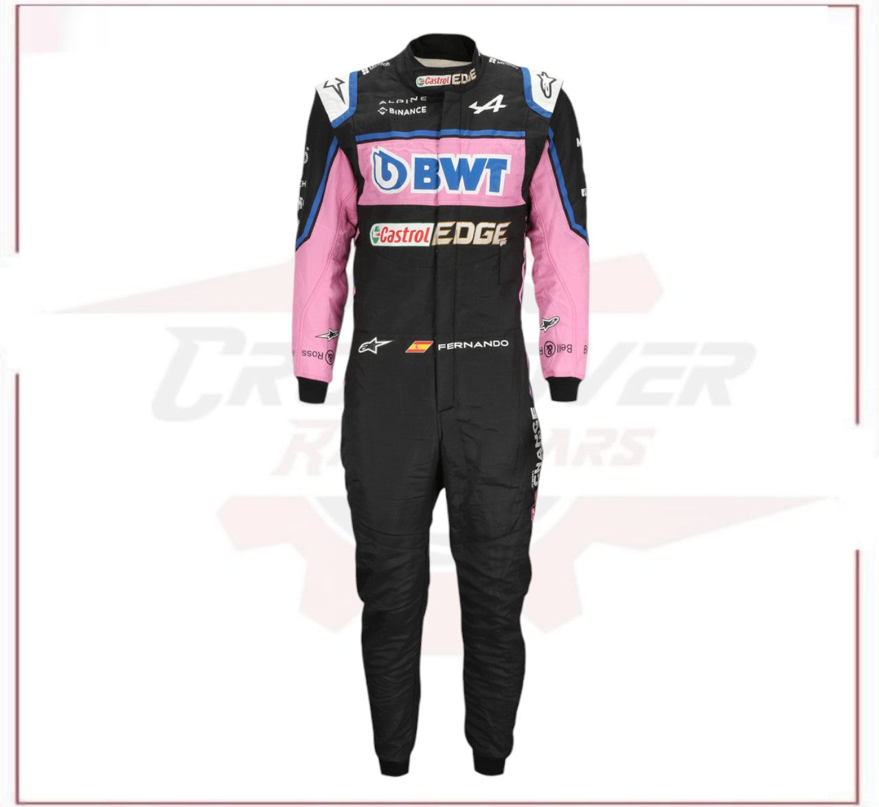 Fernando Alonso 2022 Race Used Race Suit CROSSOVER RACEWEARS