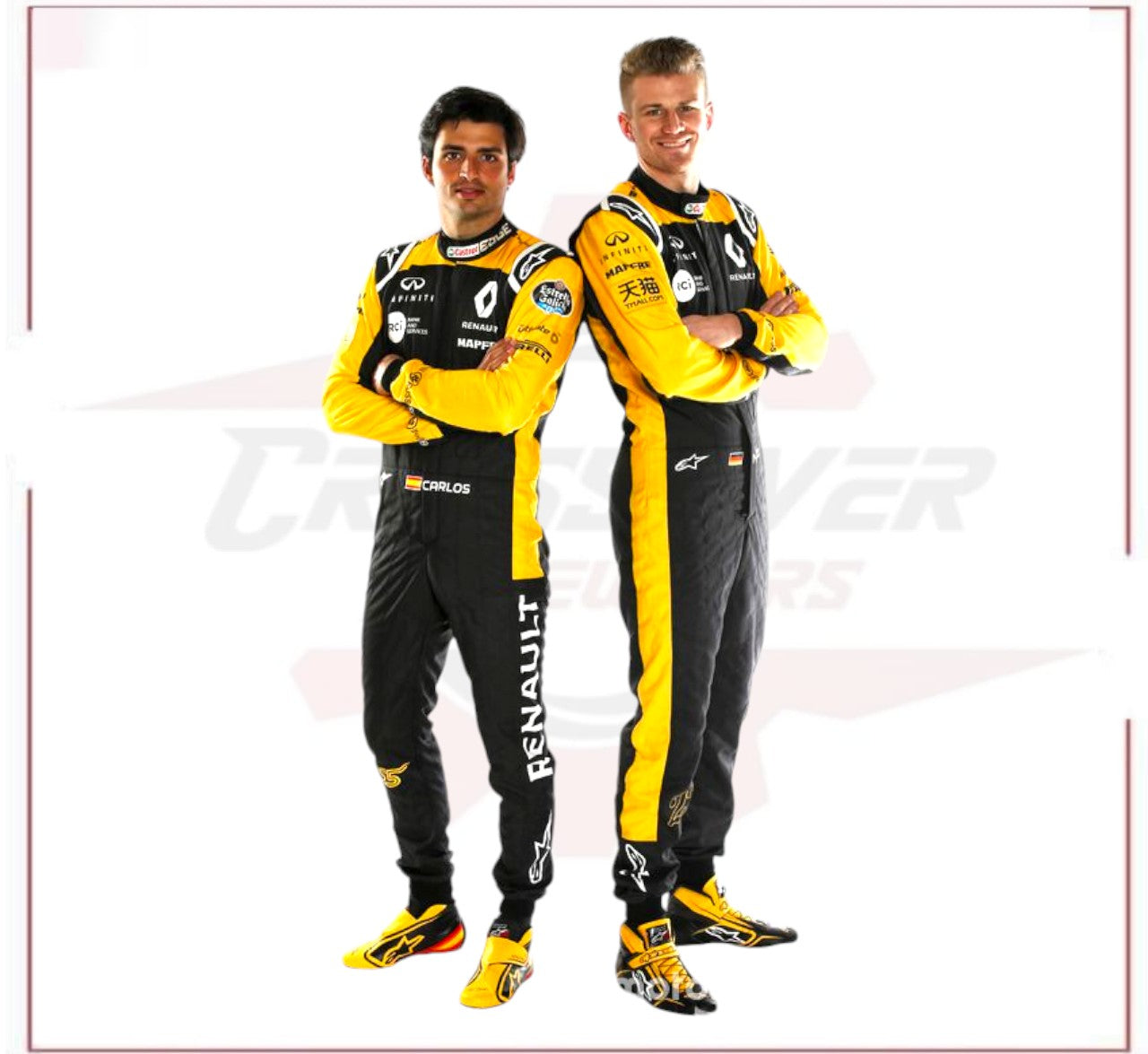 New Carlos Sainz jr Renault 2018 F1 Racing Suit - CROSSOVER RACEWEARS 