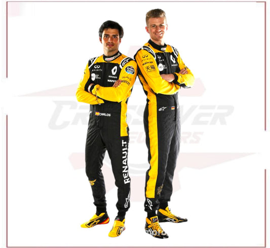 New Carlos Sainz jr Renault 2018 F1 Racing Suit - CROSSOVER RACEWEARS 