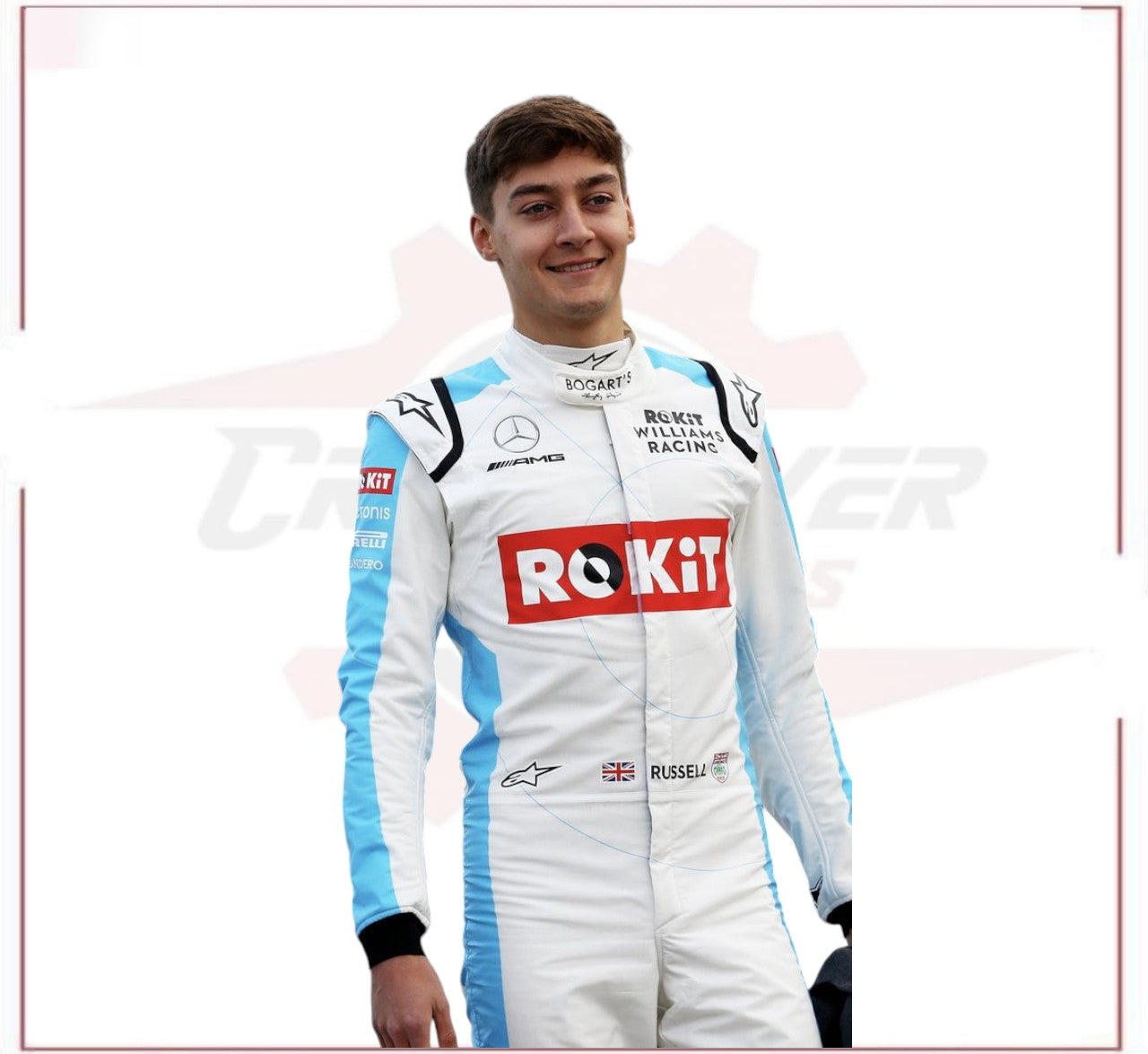 2019 George Russell Rokit Williams Racing F1 Race Suit CROSSOVER RACEWEARS