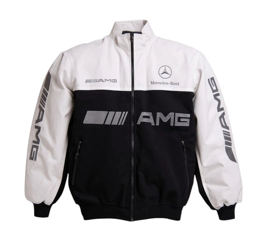 Mercedes Benz AMG Racing Vintage Jacket, White & Black