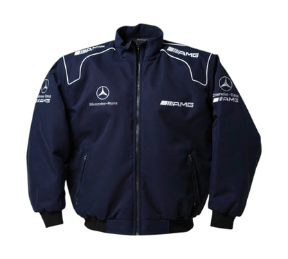 Mercedes Benz AMG Racing Vintage Jacket, Navy Blue