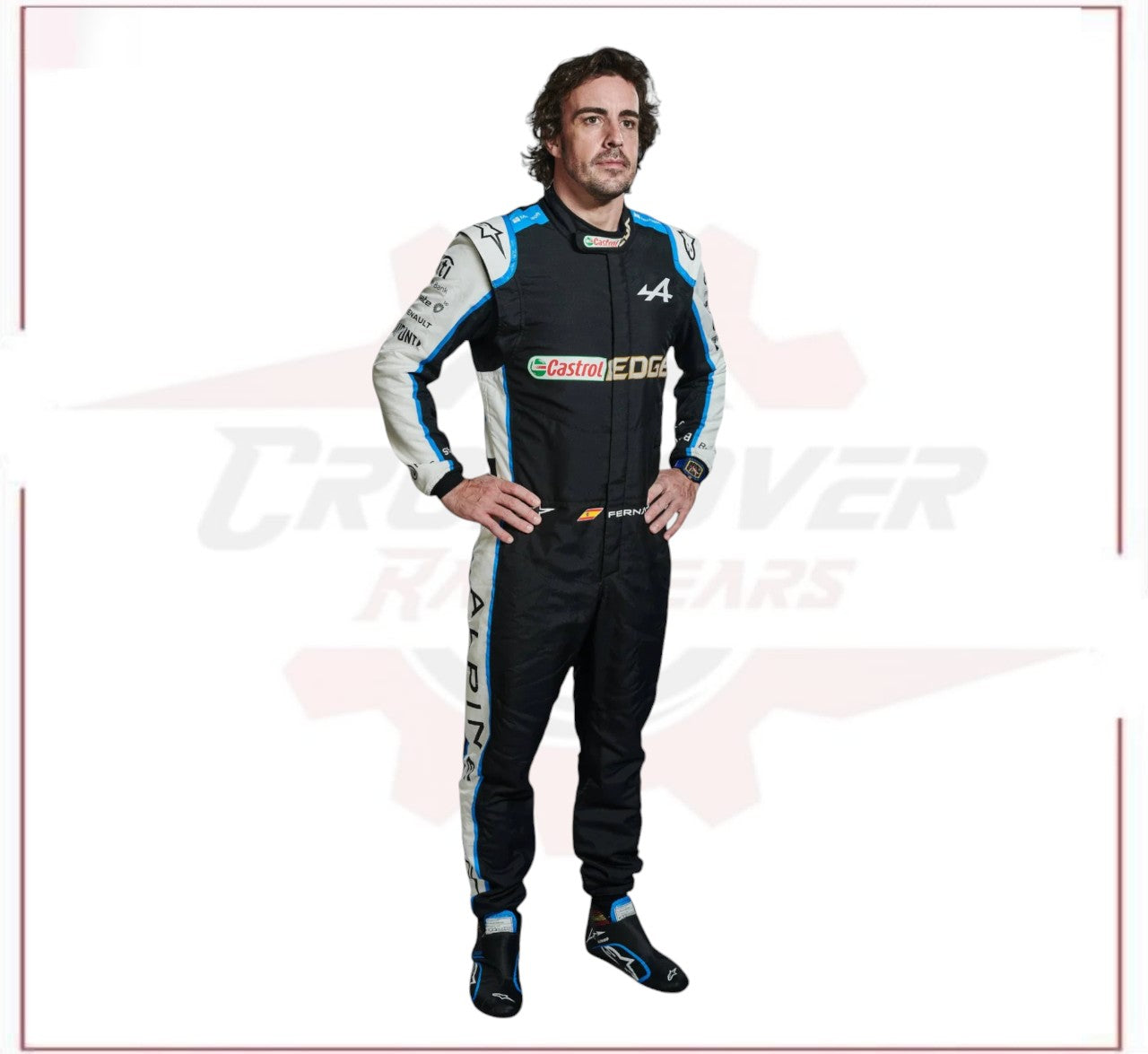 2021 FERNANDO ALONSO ALPHINE F1 RACE SUIT CROSSOVER RACEWEARS