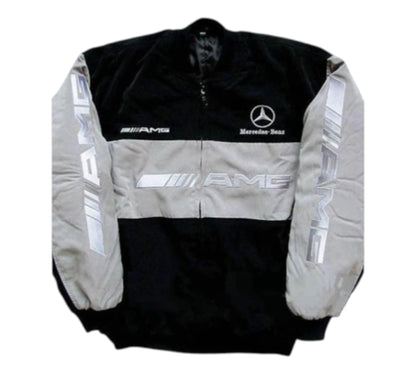 Mercedes Benz AMG Racing Jacket Vintage, Light Gray