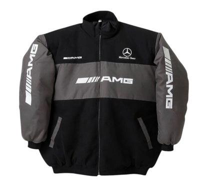 Mercedes Benz AMG Vintage Racing Jacket Black, Dark Gray