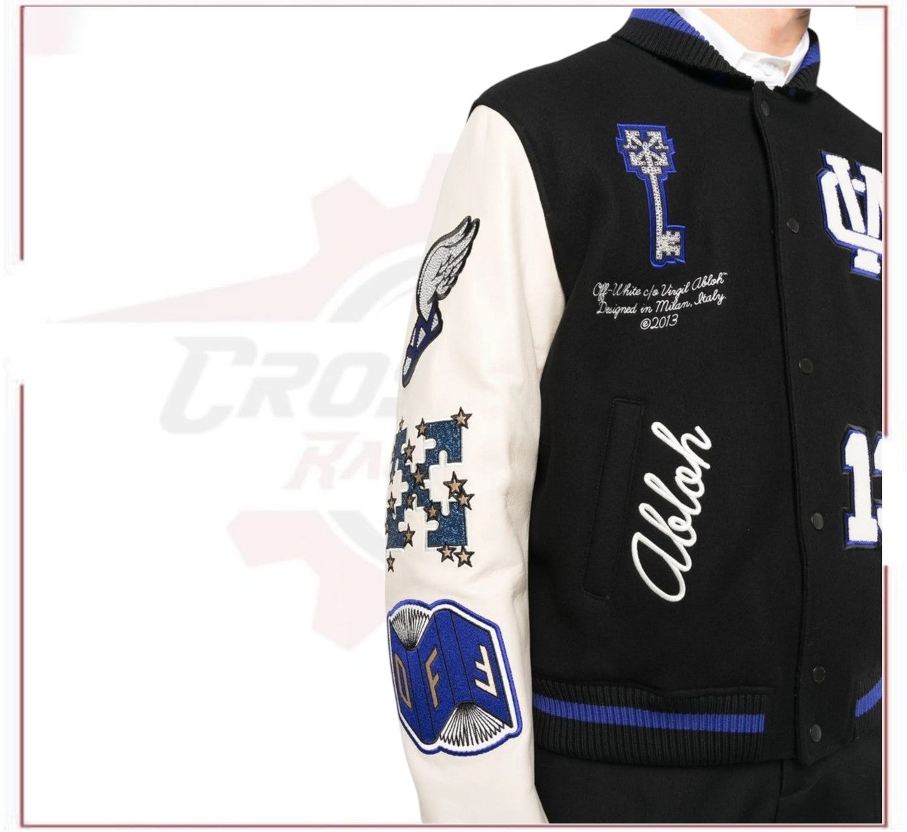 Off-White patch-detail bomber jacket