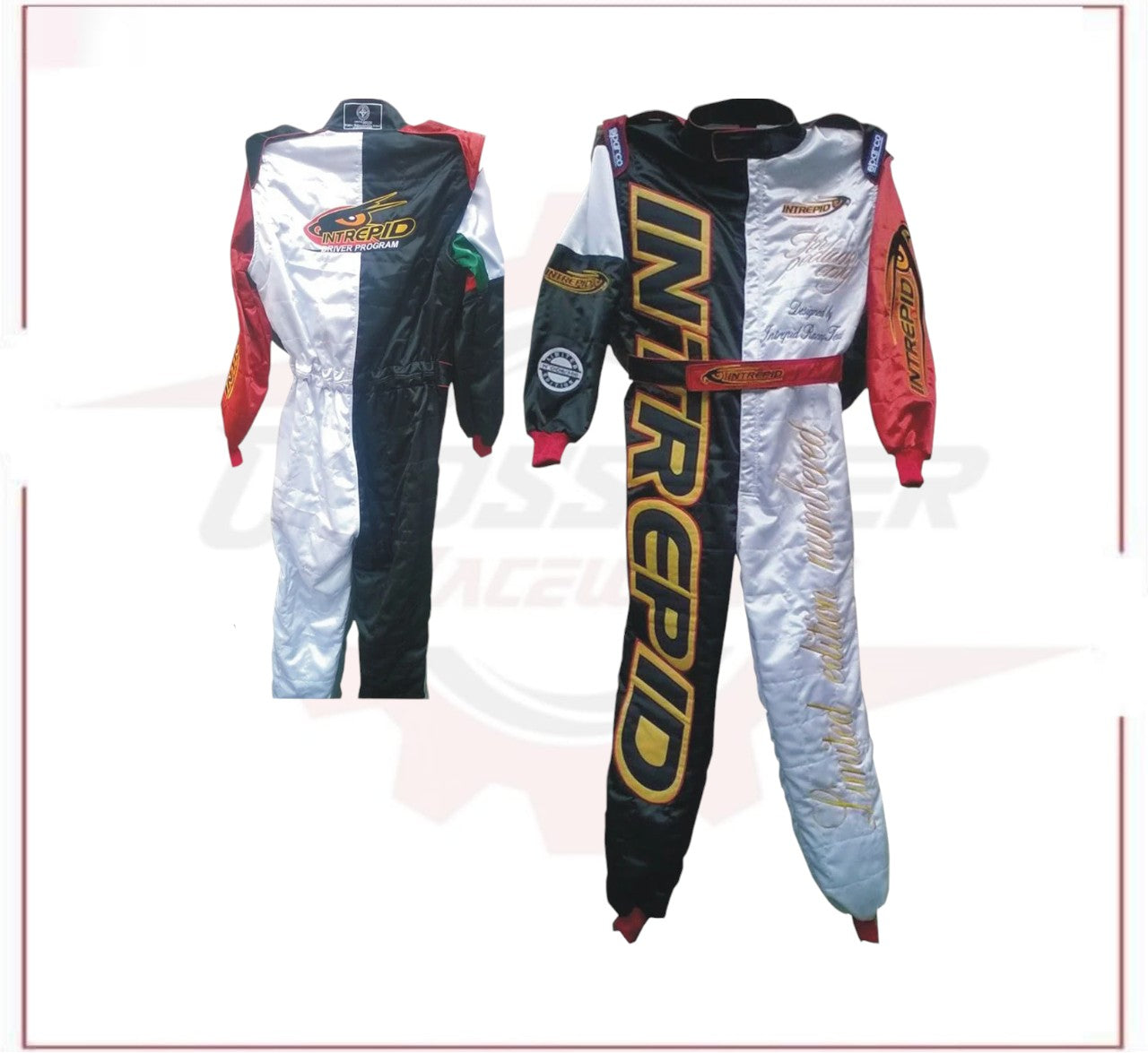 INTREPID Go Kart Race Suit Sublimation Printing CROSSOVER RACEWEARS