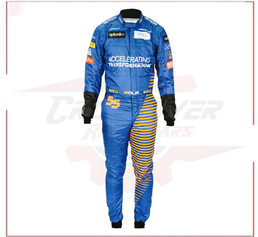 Carlos Sainz 2020 McLaren F1 Team Race Suit - CROSSOVER RACEWEARS 