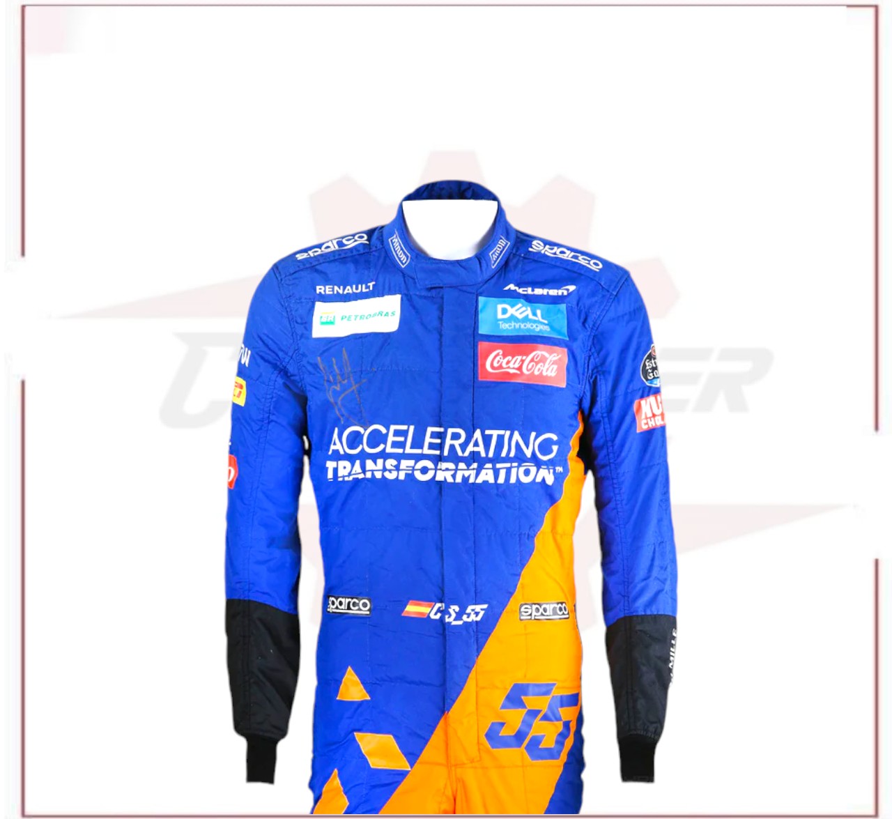 New 2019 Carlos Sainz McLaren F1 Racing Suit - CROSSOVER RACEWEARS 