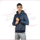 Bomber Napoli Cap - Men's Bomber Jacket in Genuine Blue Leather CROSSOVER RACEWEARS