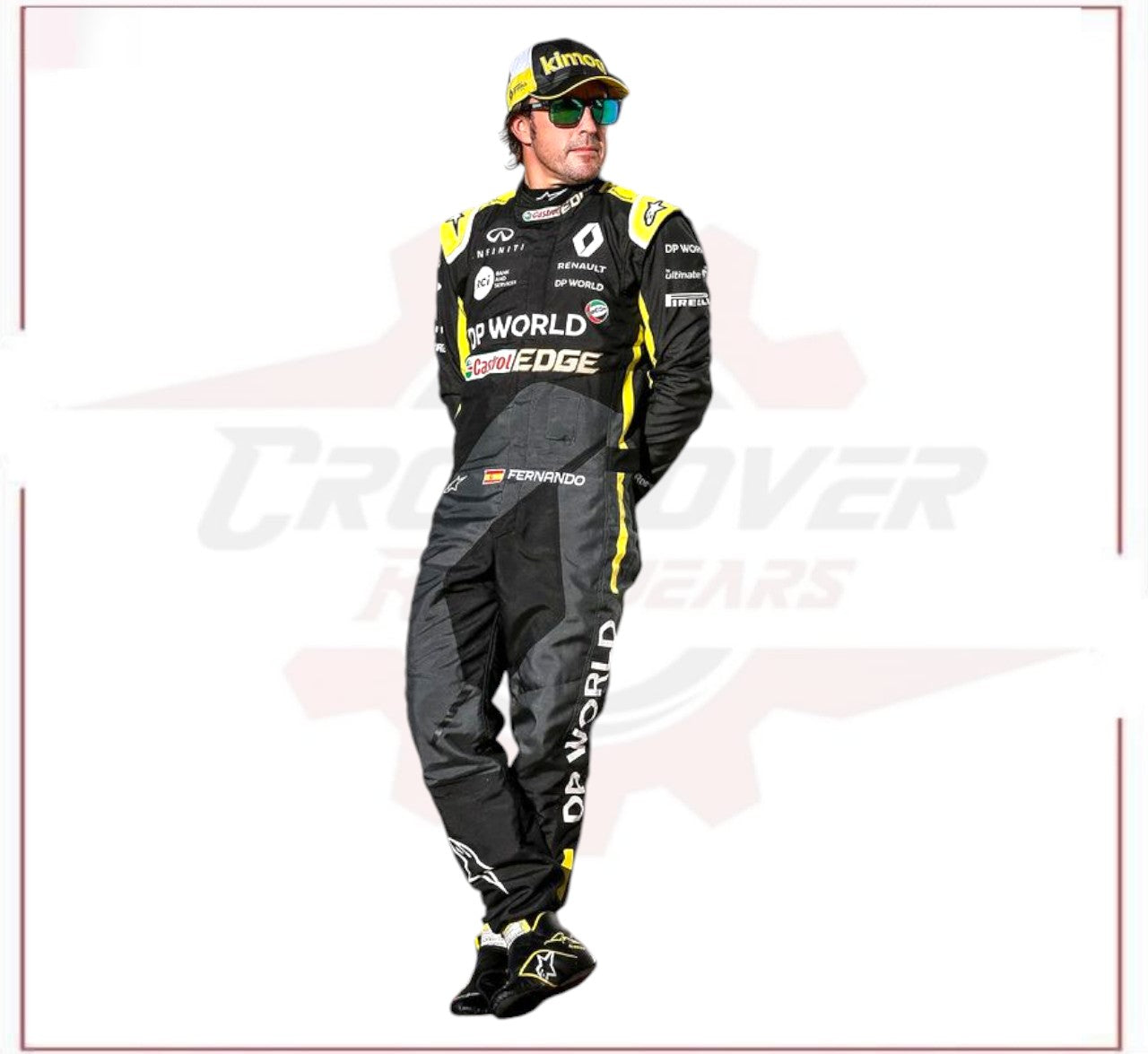 2020 Fernando Alonso Renault F1 Race Suit CROSSOVER RACEWEARS