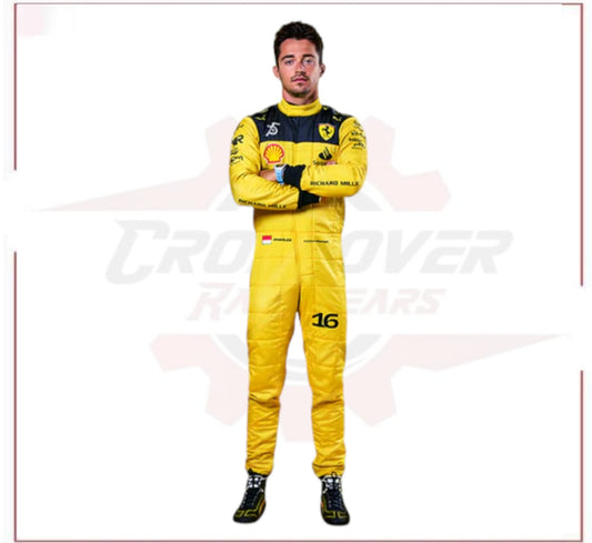New Charles Leclerc 2022 Ferrari's 75th anniversary F1 Race Suit CROSSOVER RACEWEARS