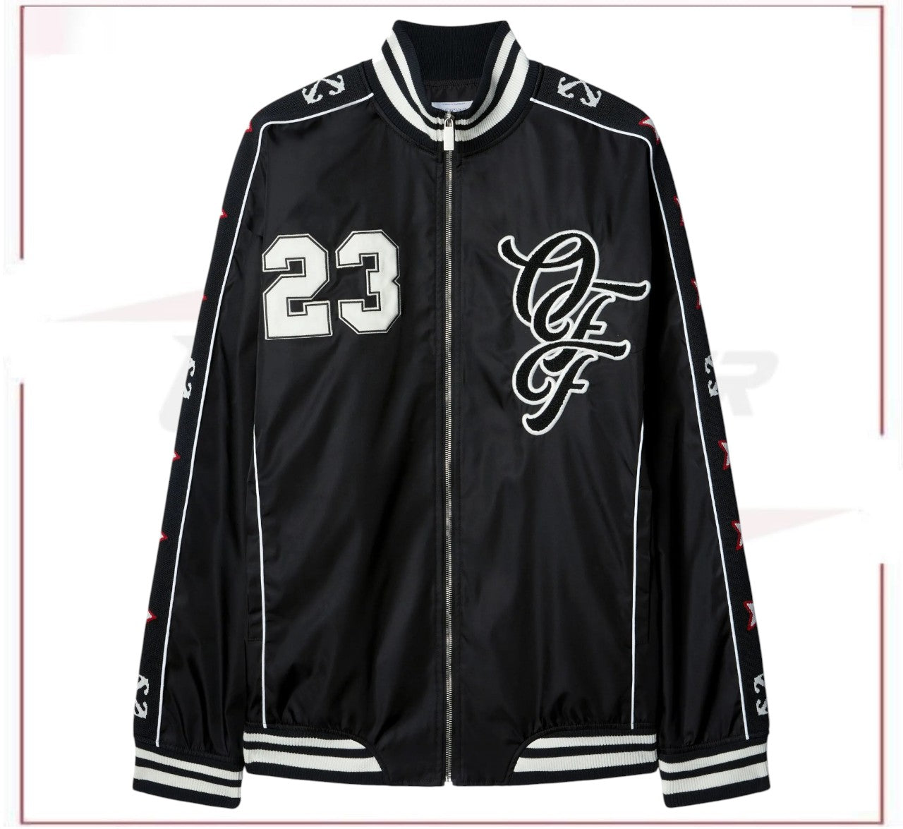 Off-White varsity-patch bomber jacket