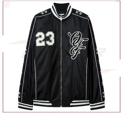 Off-White varsity-patch bomber jacket