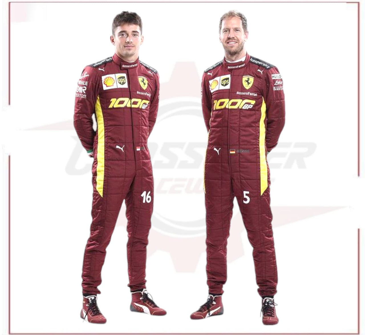 2020 Charles Leclerc Ferrari 1000 GP F1 Racing Suit - CROSSOVER RACEWEARS 