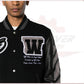 Off-White crystal-embellished varsity jacket