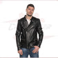 Rockstar - Men’s Black Genuine Leather Perfecto CROSSOVER RACEWEARS