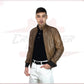 Bomber Napoli - Men’s Brown Bomber Jacket CROSSOVER RACEWEARS