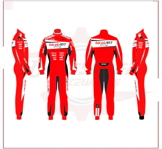 New 2023 Birel ART Go Kart Overall Racing Suit Sublimation Printed CROSSOVER RACEWEARS