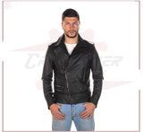 Perfect - Men's Perfecto in Genuine Black Leather CROSSOVER RACEWEARS