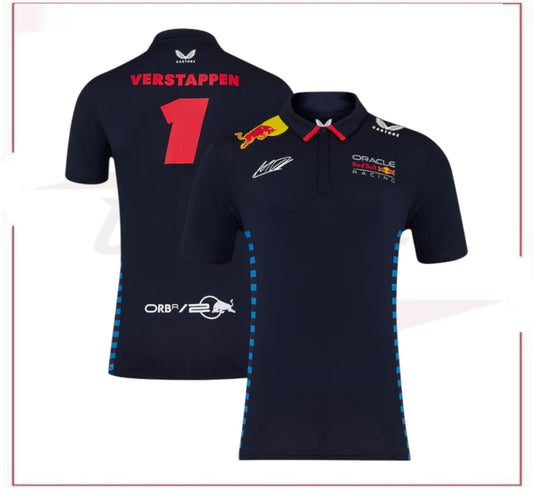 F1 Red Bull Racing 2024 Max Verstappen Team Polo Shirts