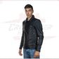 Men's Jacket in Genuine Black Leather CROSSOVER RACEWEARS
