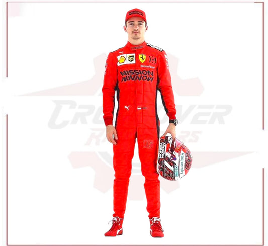 2020 Charles Leclerc Ferrari Mission Winnow F1 Racing Suit CROSSOVER RACEWEARS